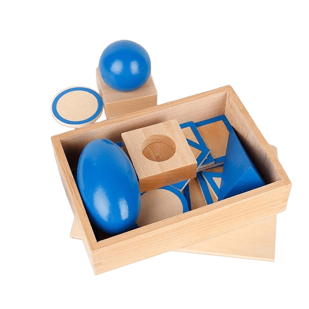 3D Geometric Solids – Durable Wooden Math Learning Set - Babies Mall