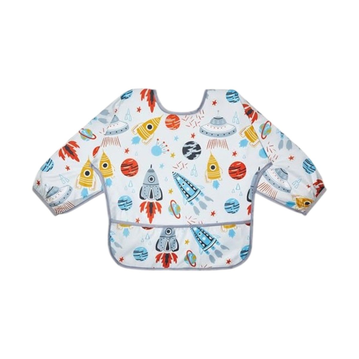 5 - Pack Waterproof Long - Sleeve Bibs, Stain - Resistant & Adjustable - Babies Mall