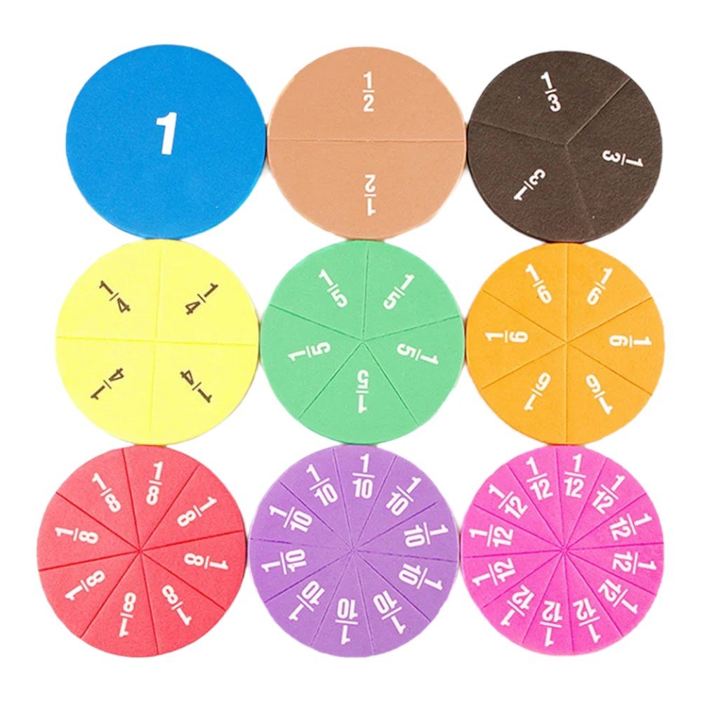 51 - Pieces Fraction Set - Visual Learning for Math Mastery - Babies Mall