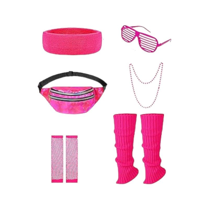 80s Girls Costume Set with Tutu, Gloves, Glasses, Necklace & More - Babies Mall