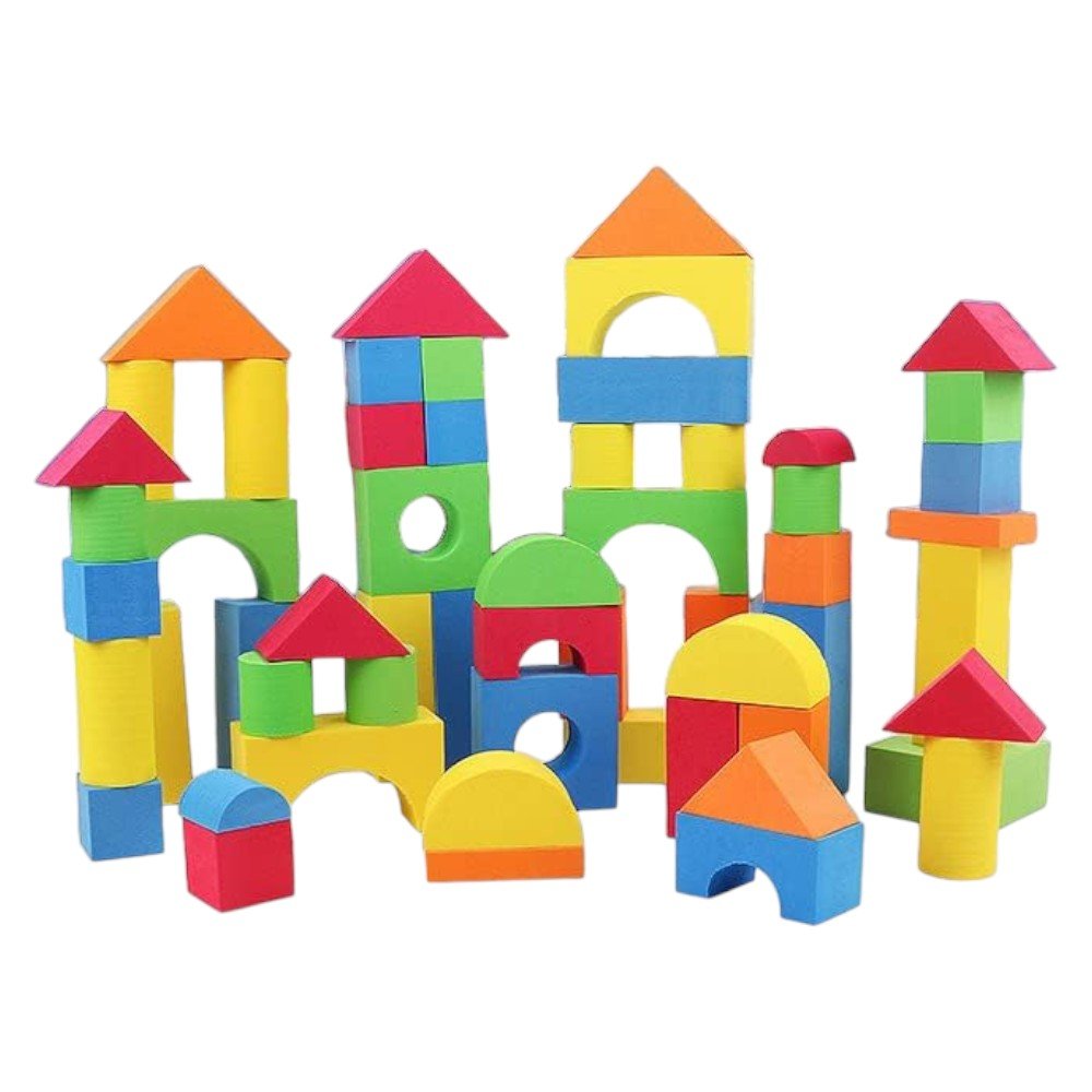 81 Foam Blocks for Toddlers Stackable, Water - Resistant & Puzzle Play - Babies Mall