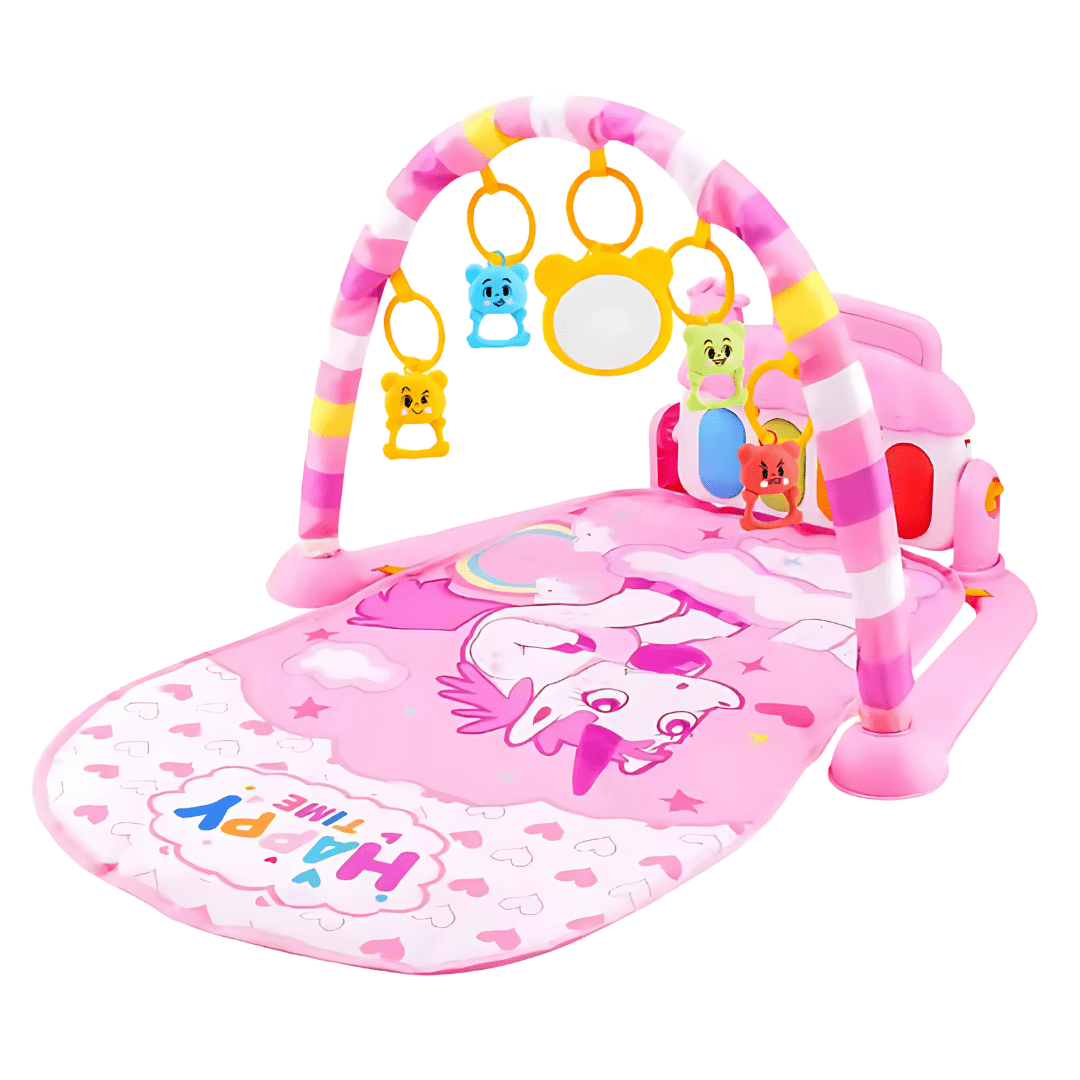Baby Activity Gym with Kick Piano, Hanging Toys 0 - 36 Months Blue/Pink - Babies Mall