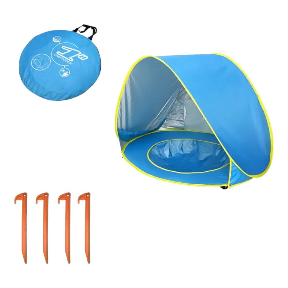 Baby Beach Tent with Mini Pool – Pop - Up Sun Shelter in 3 Colors - Babies Mall
