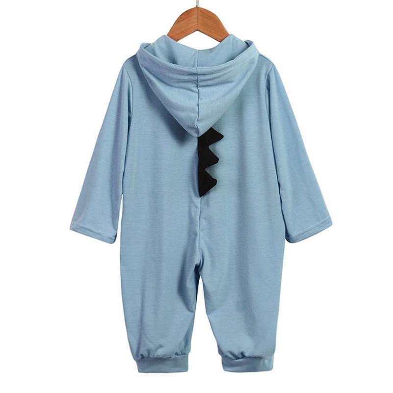 Baby Dinosaur Onesie with 3D Spikes, Cotton Blend Outfit Four Colors - Babies Mall