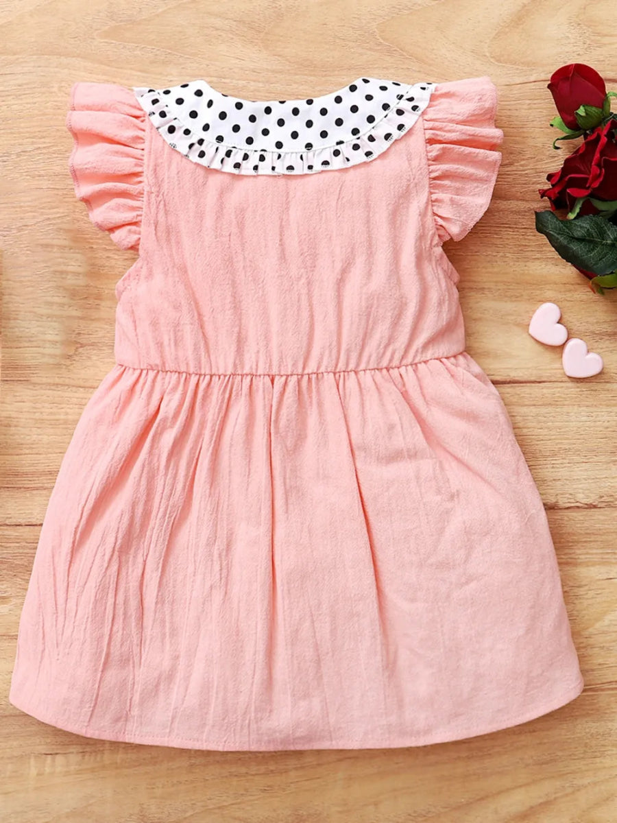 Baby Girl Cotton Bow Dress – Comfortable Everyday Style - Babies Mall