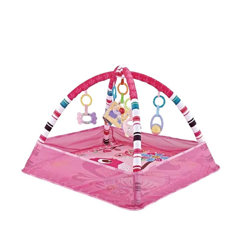 Baby Play Mat with Hanging Toys – Washable, Soft & Sensory - Friendly - Babies Mall