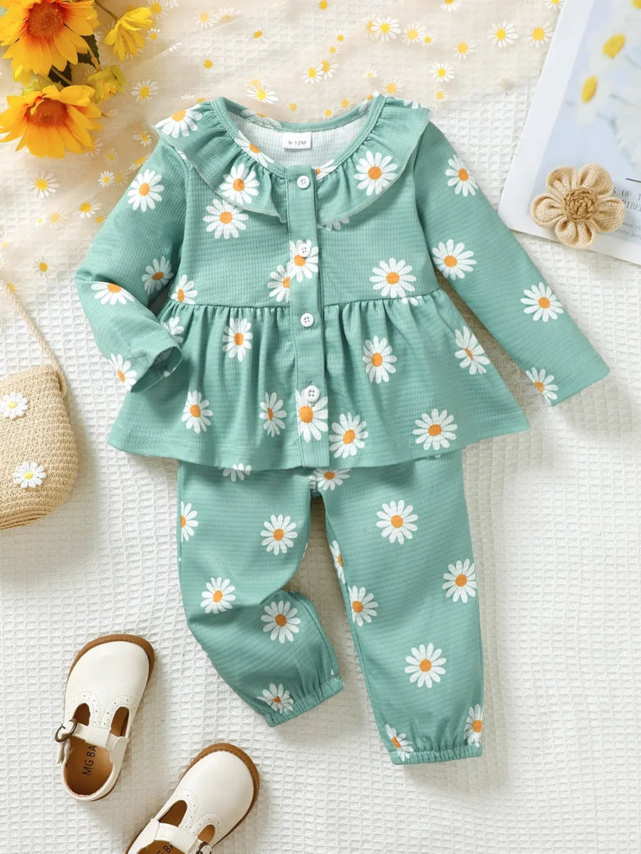 Baby Ruffled Two - Piece Outfit for Toddlers and Infants - Babies Mall