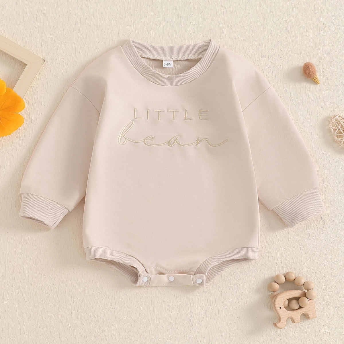 Baby Sweatshirt Bodysuit Letter Embroidery Long Sleeve Clothes - Babies Mall