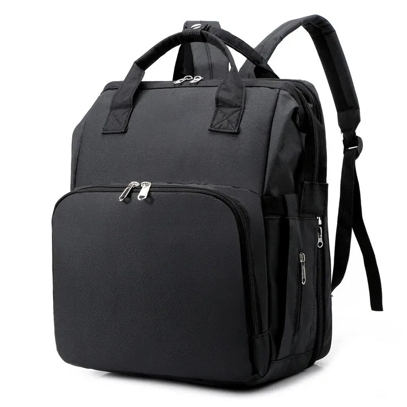 Backpack with Foldable Crib, USB Port, Bottle Holder - Babies Mall