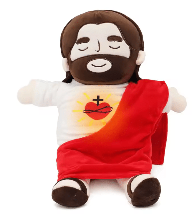 Breathing Jesus Plush Toy – 15 - inch Soothing Bedtime Companion - Babies Mall