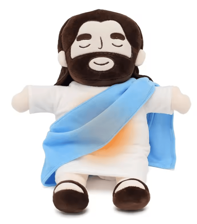 Breathing Jesus Plush Toy – 15 - inch Soothing Bedtime Companion - Babies Mall
