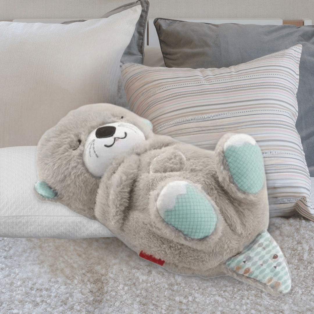 Breathing Otter Plush with Nightlight and Sounds – Baby Sleep Aid Toy - Babies Mall