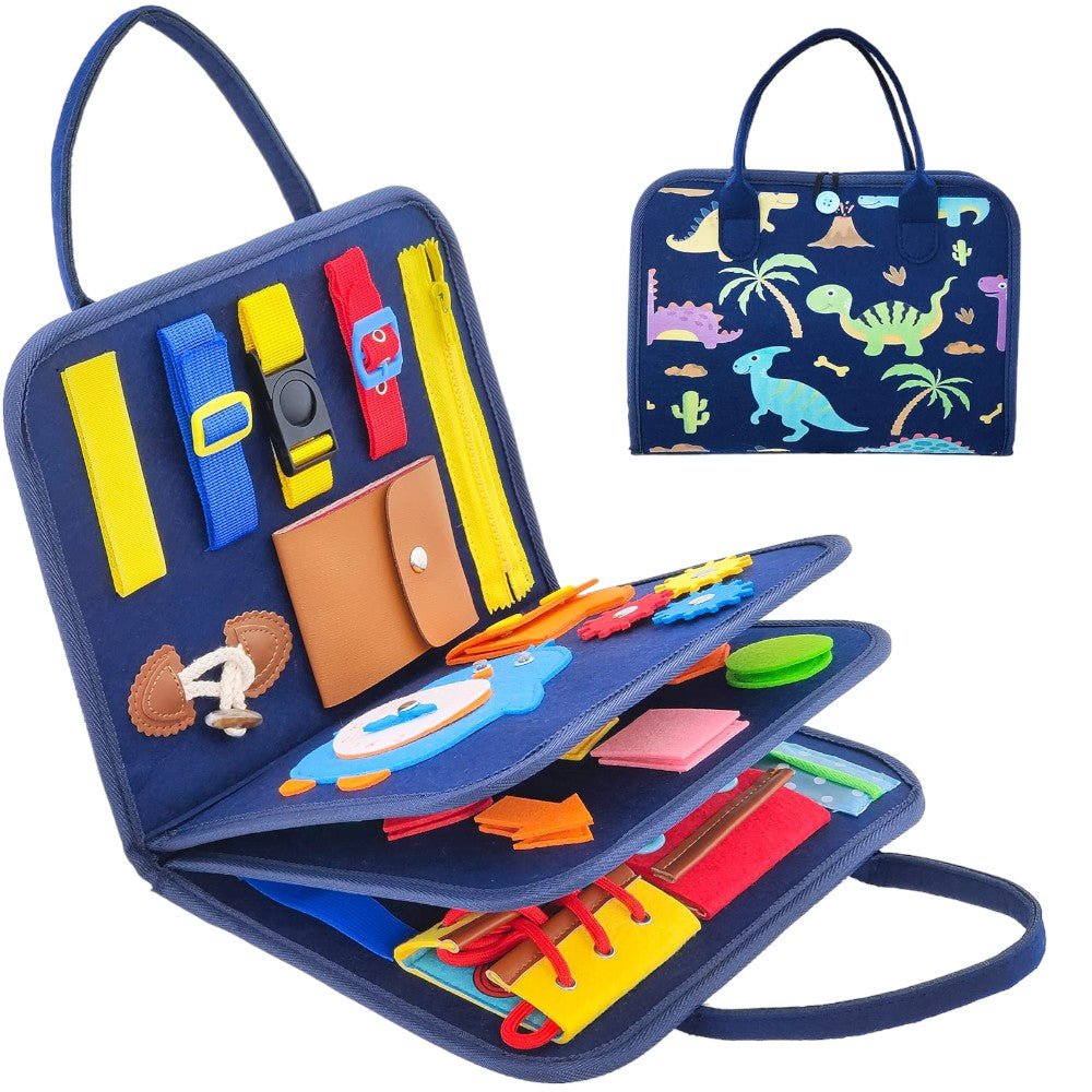 Busy Board /Backpack 4 Layers, Fine Motor Skills, Travel Toy - Babies Mall