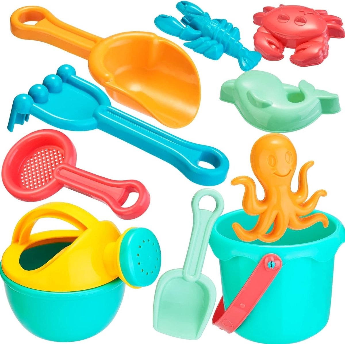 Children’s Sand Castle Toy Set, 10Pcs Beach Molds, Bucket & Tools - Babies Mall
