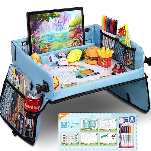 Children's Travel Tray with Washable Drawing Board & Storage - Babies Mall