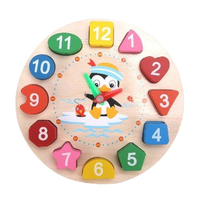Colorful Wooden Clock for Easy Time Learning - Babies Mall