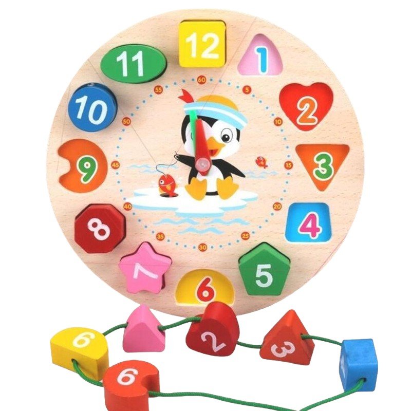 Colorful Wooden Clock for Easy Time Learning - Babies Mall