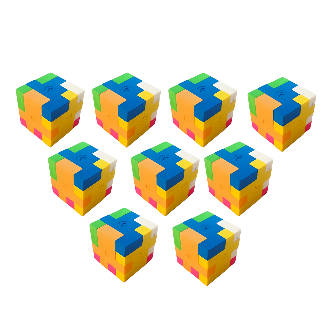 Cubic Puzzle Eraser Set, Colorful and Practical - Babies Mall