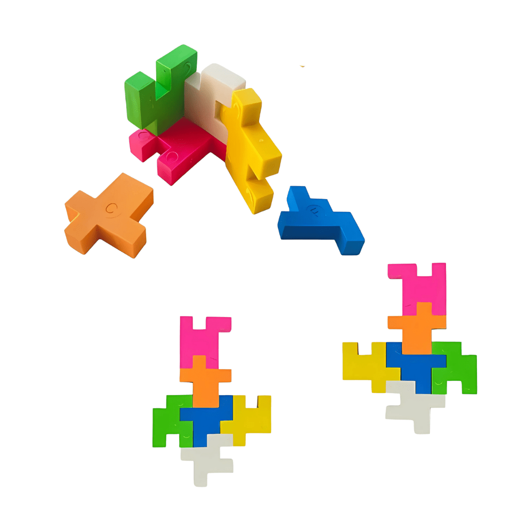 Cubic Puzzle Eraser Set, Colorful and Practical - Babies Mall