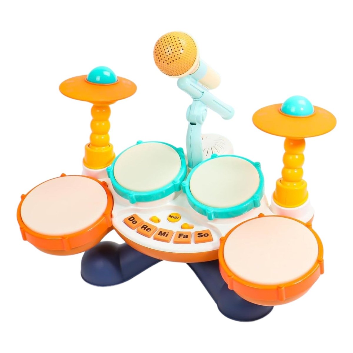 Drum Set Musical Instrument for Toddlers 1 - 2 Years, 3 - in - 1 Percussion - Babies Mall