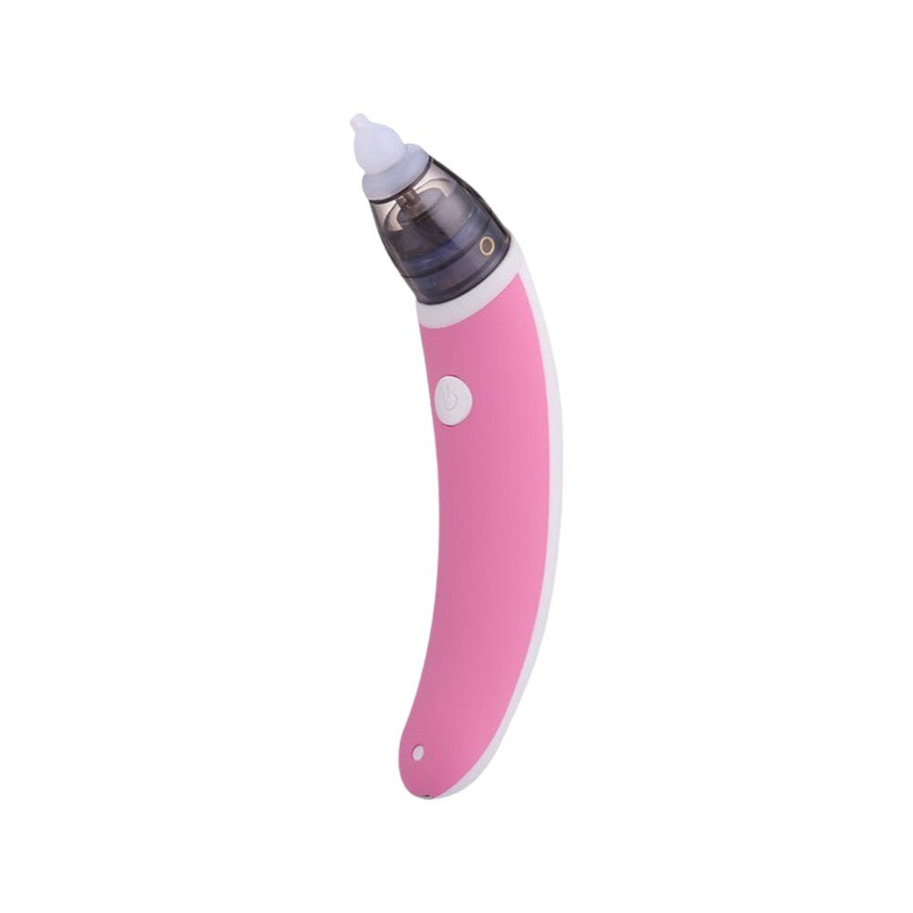 Electric Baby Nose Aspirator with Silicone Tip, Rose & White - Babies Mall
