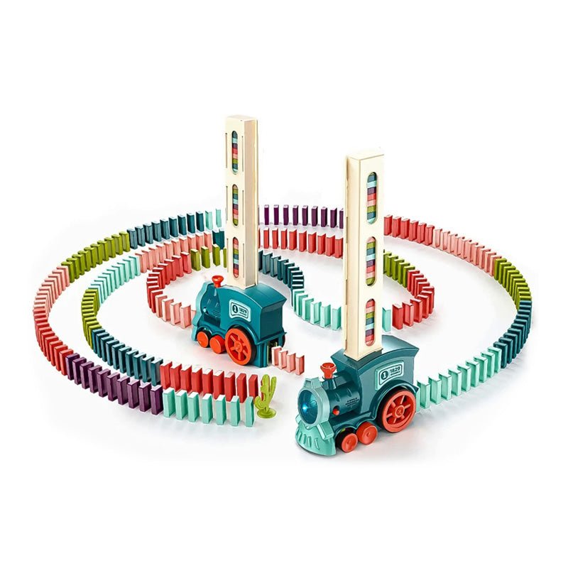 Electric Domino Train – Automatic Domino Placement with Lights - Babies Mall