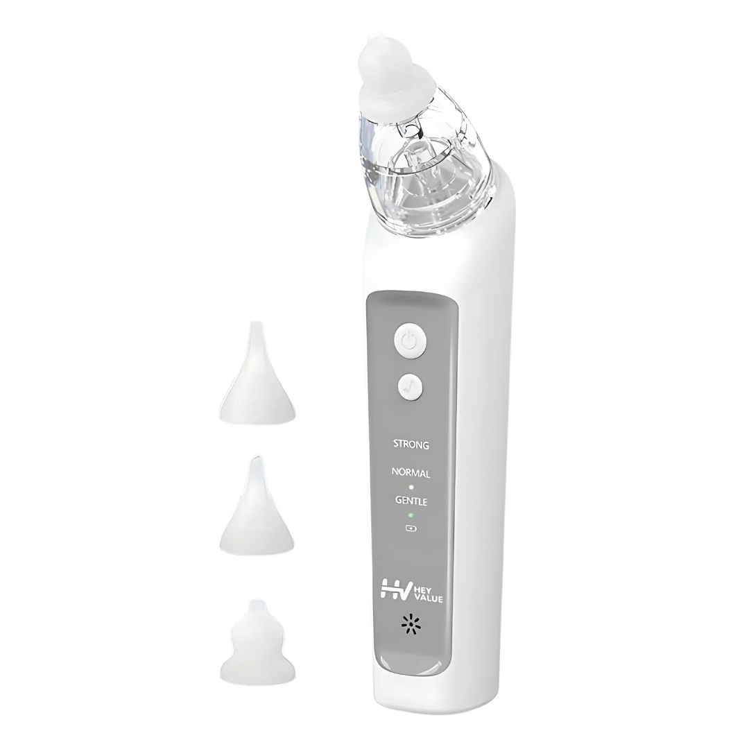 Electric Nasal Aspirator for Baby 3 Suction Modes, 3 Silicone Tips - Babies Mall