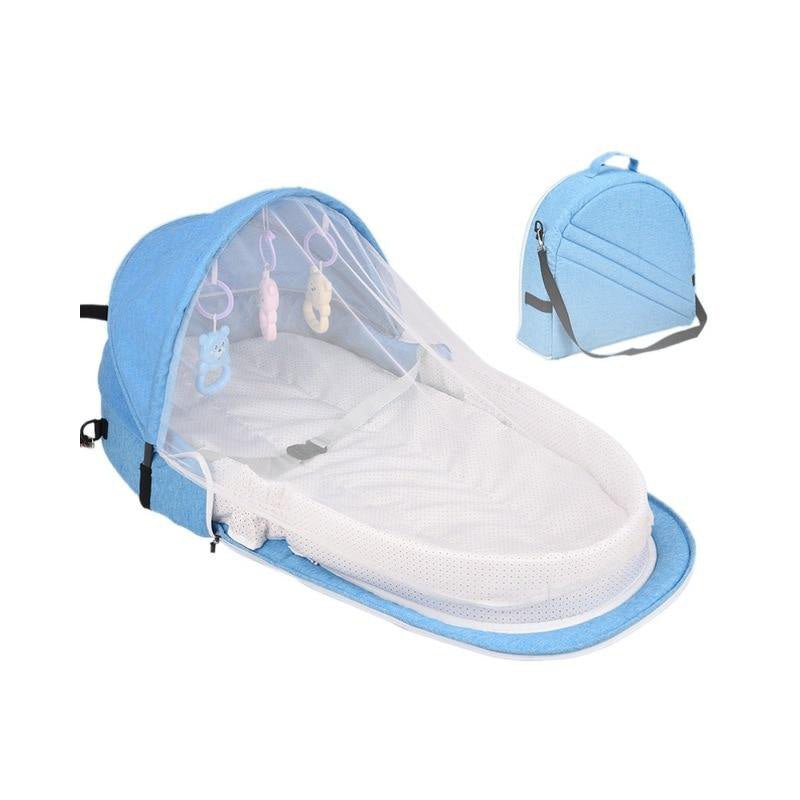 Foldable Baby Bed with Mosquito Net – Portable and Cozy - Babies Mall