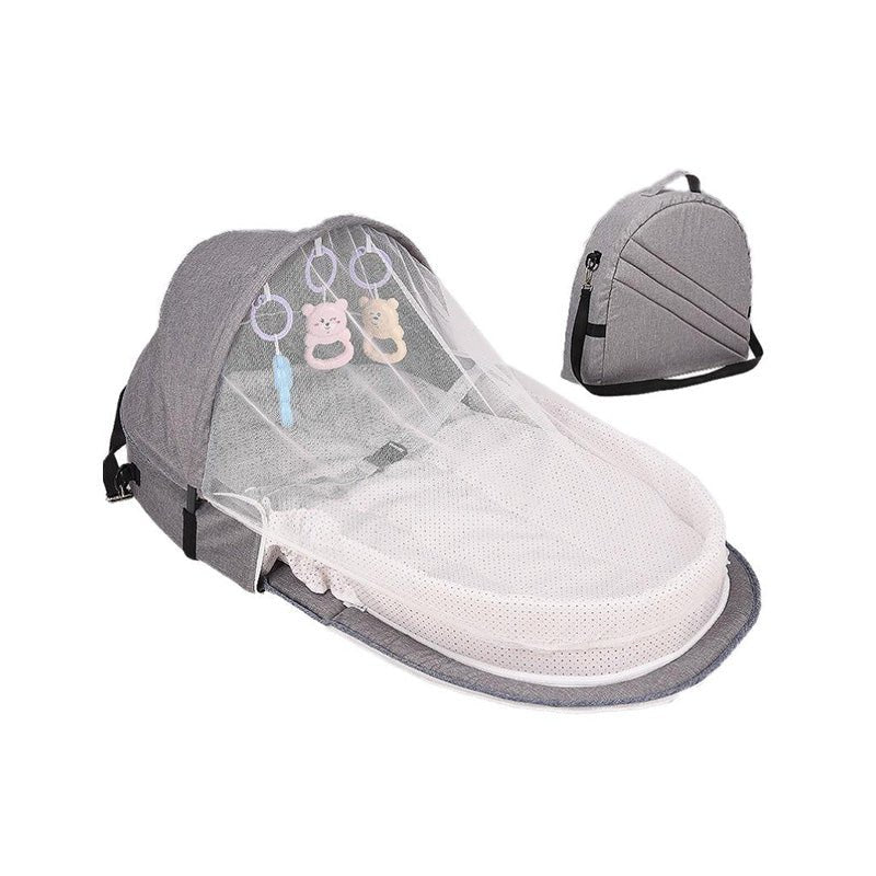 Foldable Baby Bed with Mosquito Net – Portable and Cozy - Babies Mall
