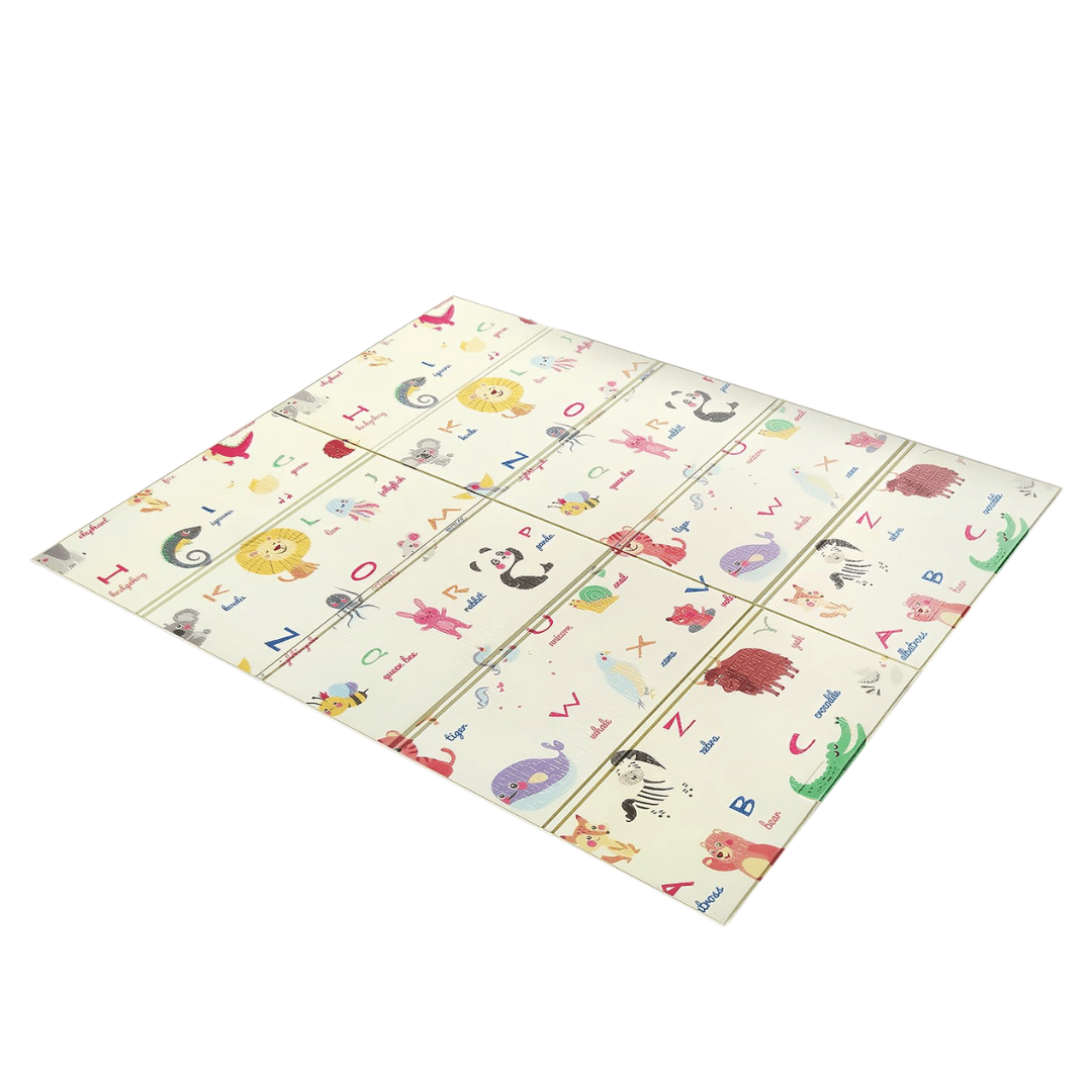 Foldable Baby Play Mat with Reversible Prints and Waterproof Surface - Babies Mall