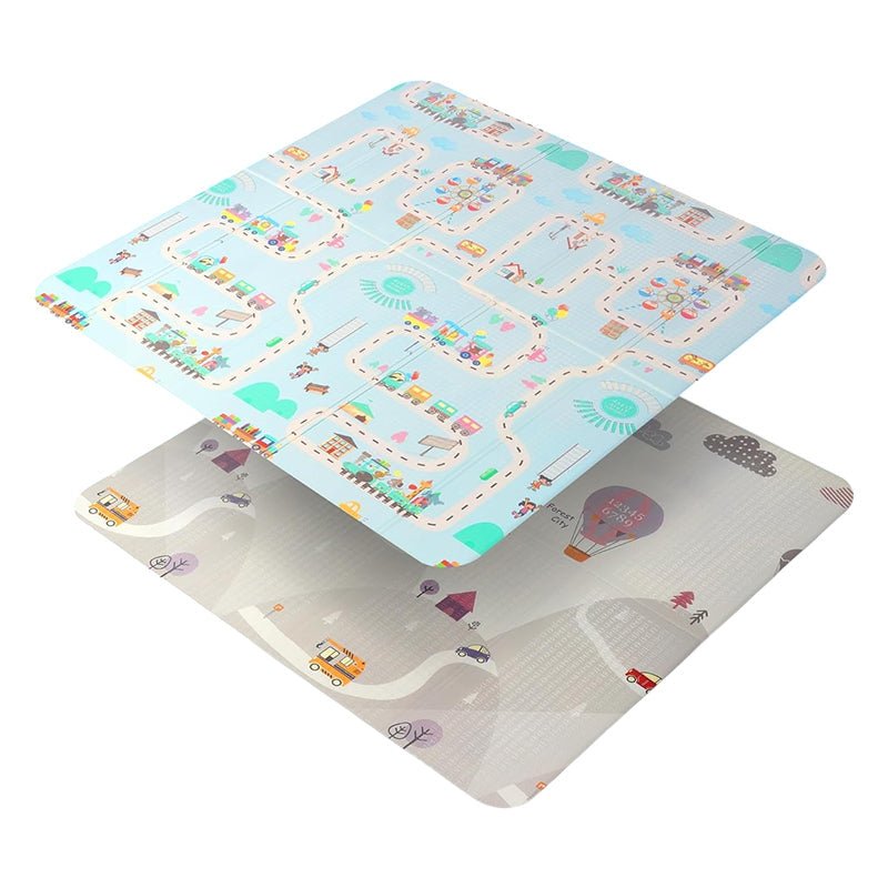 Foldable Reversible Mat for Play, Waterproof Picnic Mat Carry Bag - Babies Mall