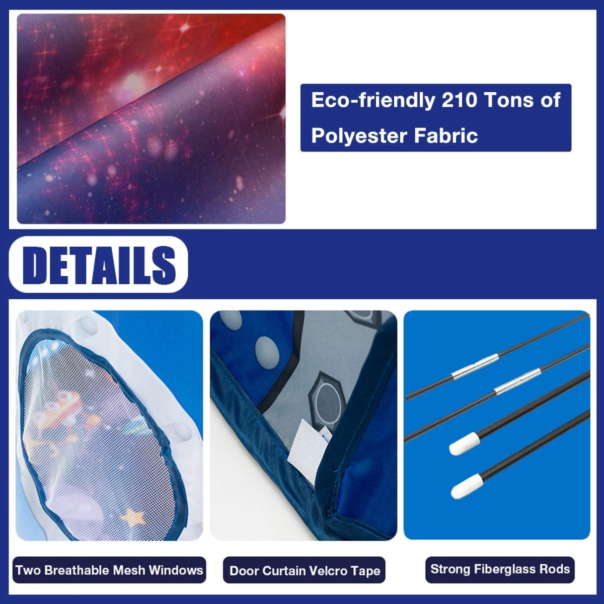 Foldable Rocket - Themed Kids Tent Playhouse for Indoor & Outdoor - Babies Mall