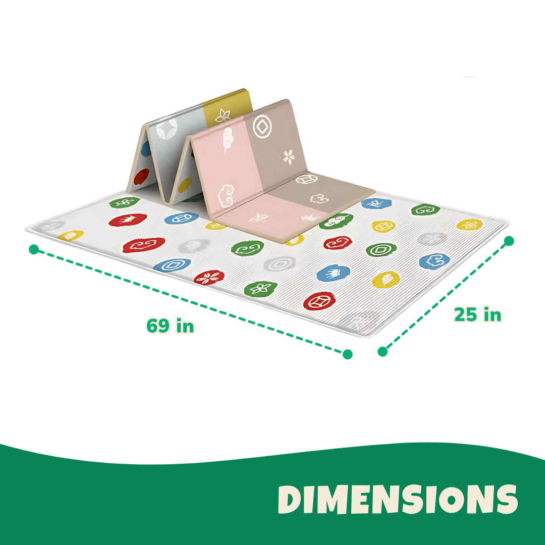 Foldable Waterproof Baby Play Mat with Double - Sided Cartoon Surface - Babies Mall