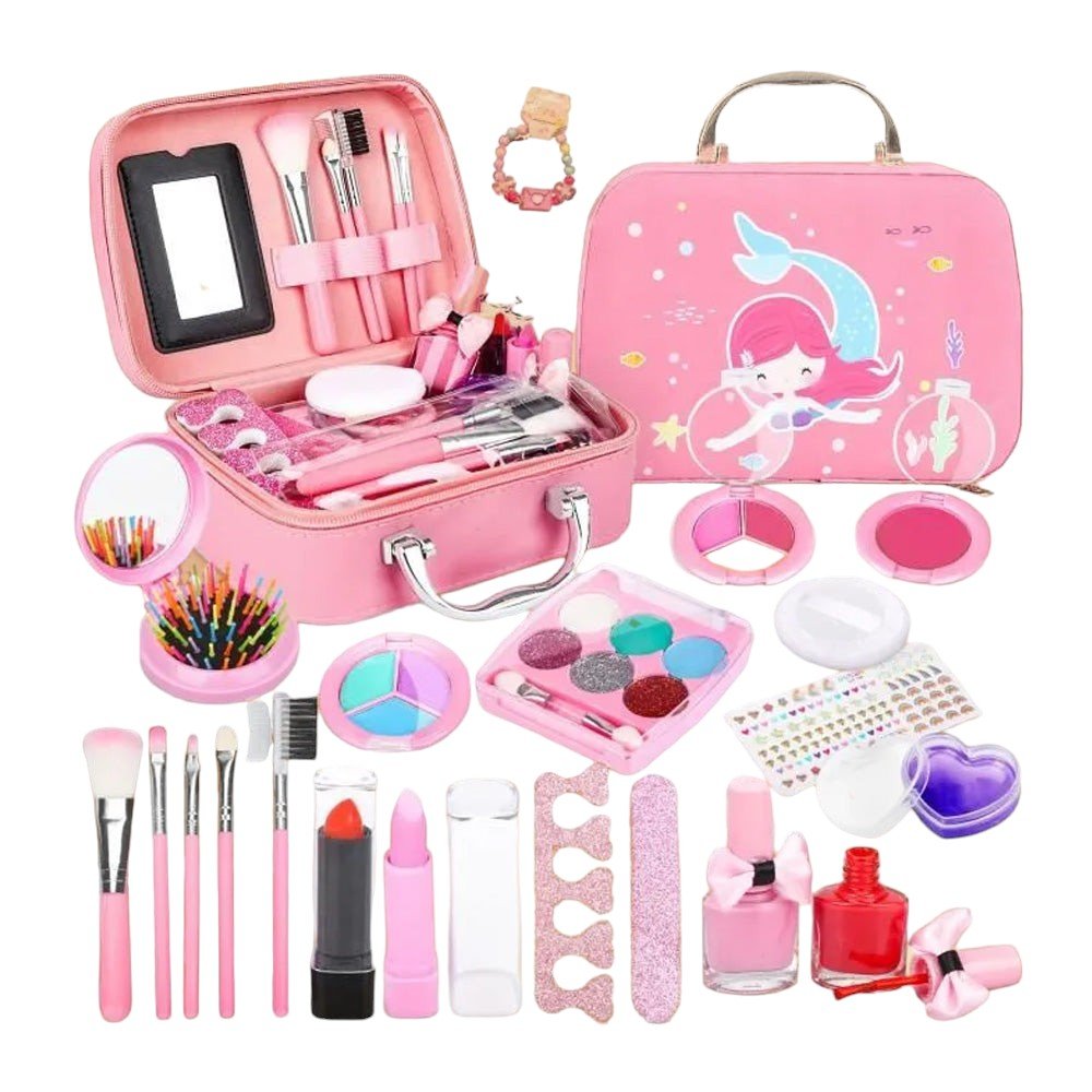 Girls Makeup Kit for Kids Complete Washable Princess Cosmetic Set - Babies Mall