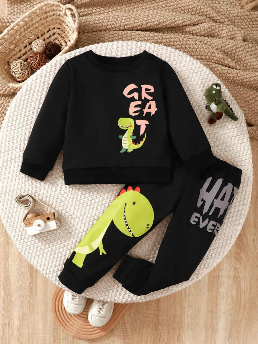 Girls Two - Piece Set Basic Style Outfit Casual Wear 4Y–7Y - Babies Mall