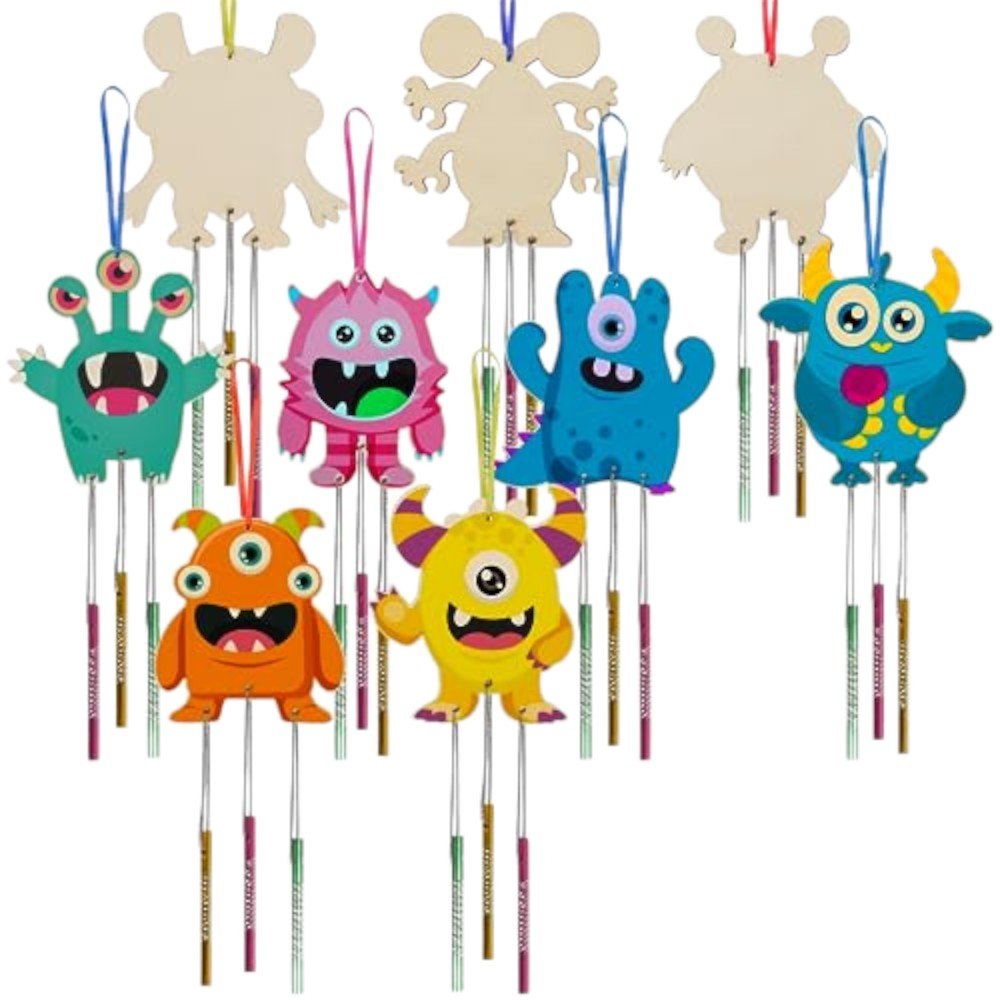Halloween Wind Chime Craft Kit Monster, Bat, Birds & More DIY Fun - Babies Mall