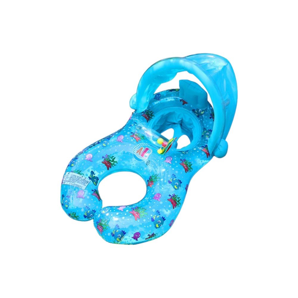 Inflatable Baby Pool Float with Sunshade 18 to 36 months - Babies Mall