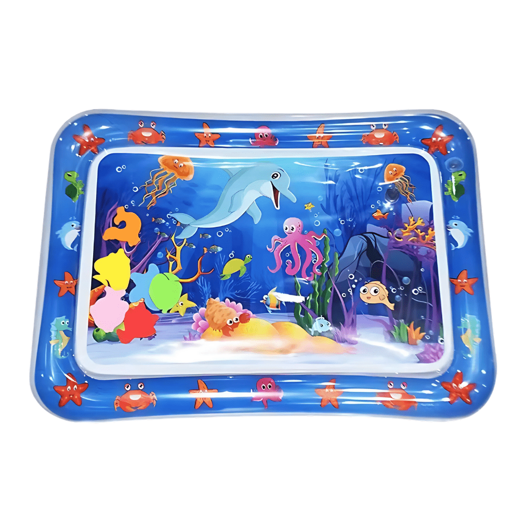 Inflatable Tummy Time Water Mat for Babies, 26×20in Sensory Surface - Babies Mall