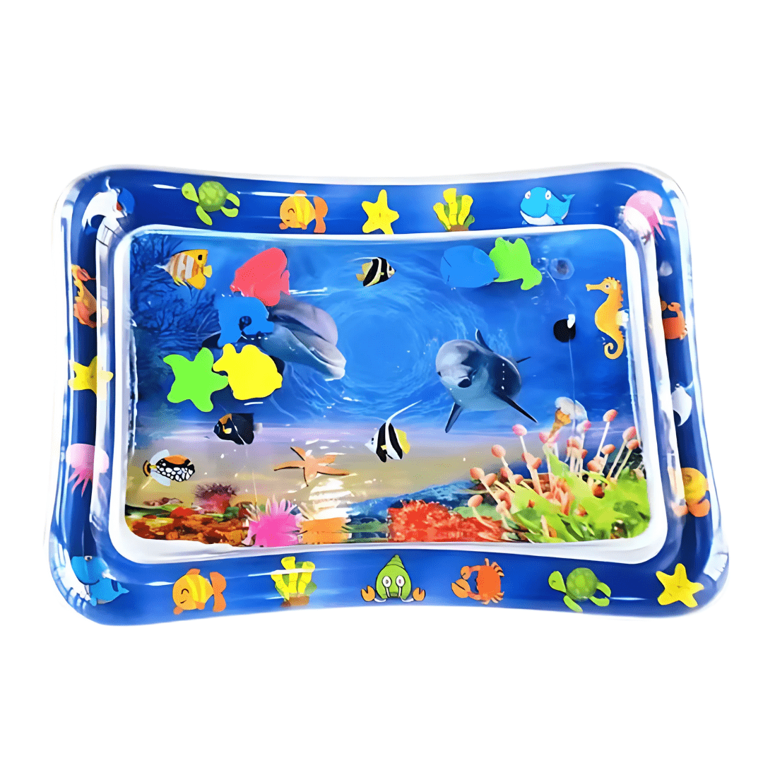 Inflatable Tummy Time Water Mat for Babies, 26×20in Sensory Surface - Babies Mall