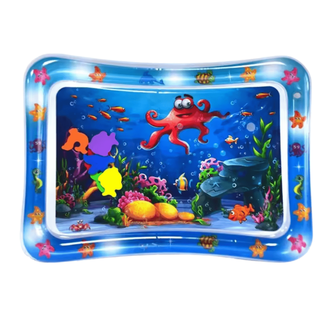 Inflatable Tummy Time Water Mat for Babies, 26×20in Sensory Surface - Babies Mall