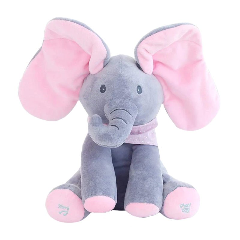 Interactive Musical Peekaboo Elephant Toy Moving Ears Singing Voice - Babies Mall