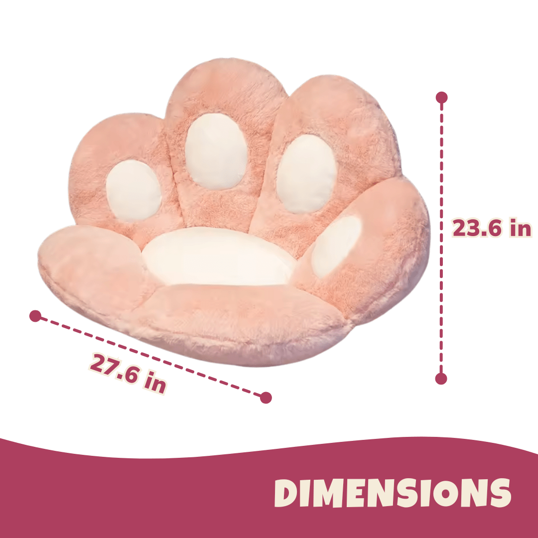 Kawaii Cat Paw Plush Cushion – Soft Cotton Floor Pillow and Nap Doll - Babies Mall
