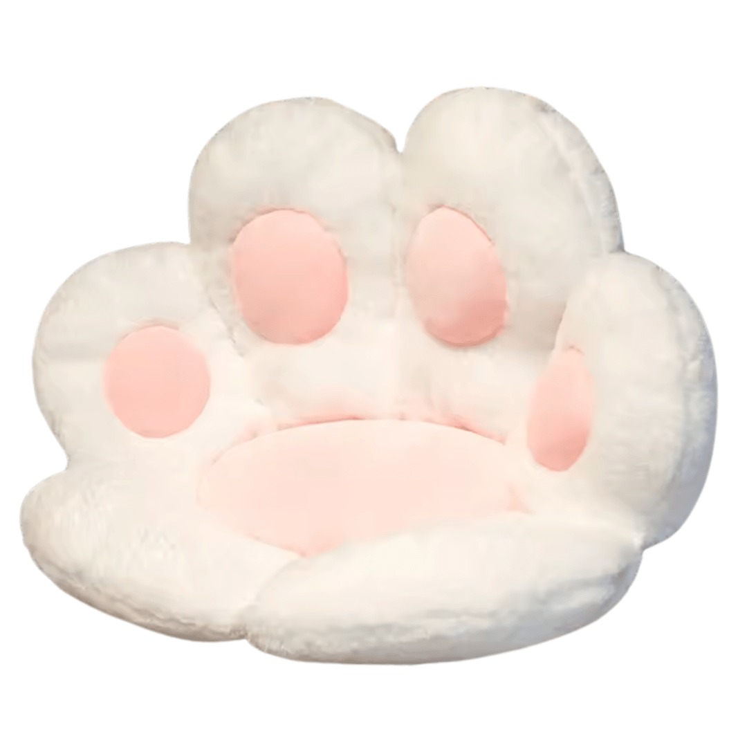 Kawaii Cat Paw Plush Cushion – Soft Cotton Floor Pillow and Nap Doll - Babies Mall