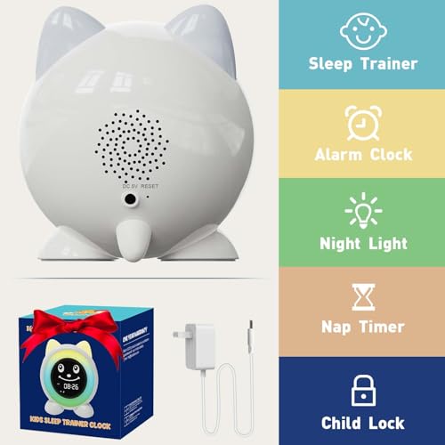 Kids Alarm Clock with Sleep Trainer, Night Light, and Nap Timer - Babies Mall