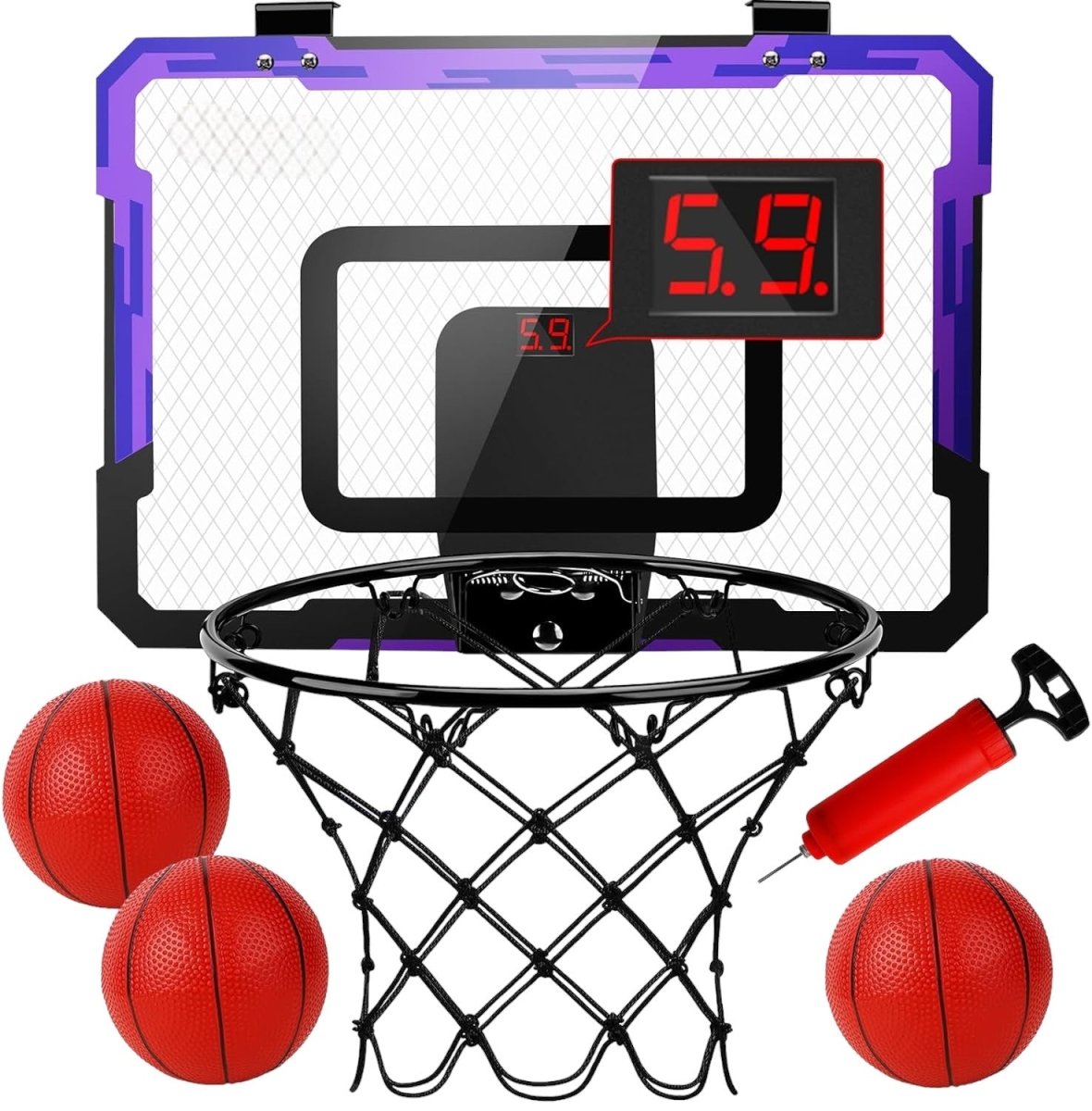 Kids’ Basketball Hoop with Electronic Scoreboard and 3 Balls - Babies Mall