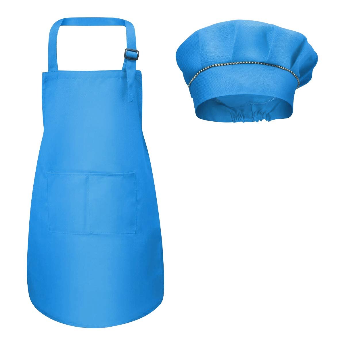 Kids Chef Apron & Hat Set with Pockets for Cooking, Baking & Crafts - Babies Mall