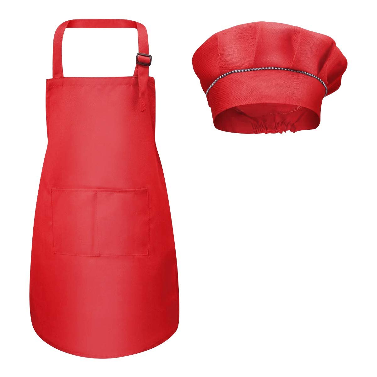 Kids Chef Apron & Hat Set with Pockets for Cooking, Baking & Crafts - Babies Mall