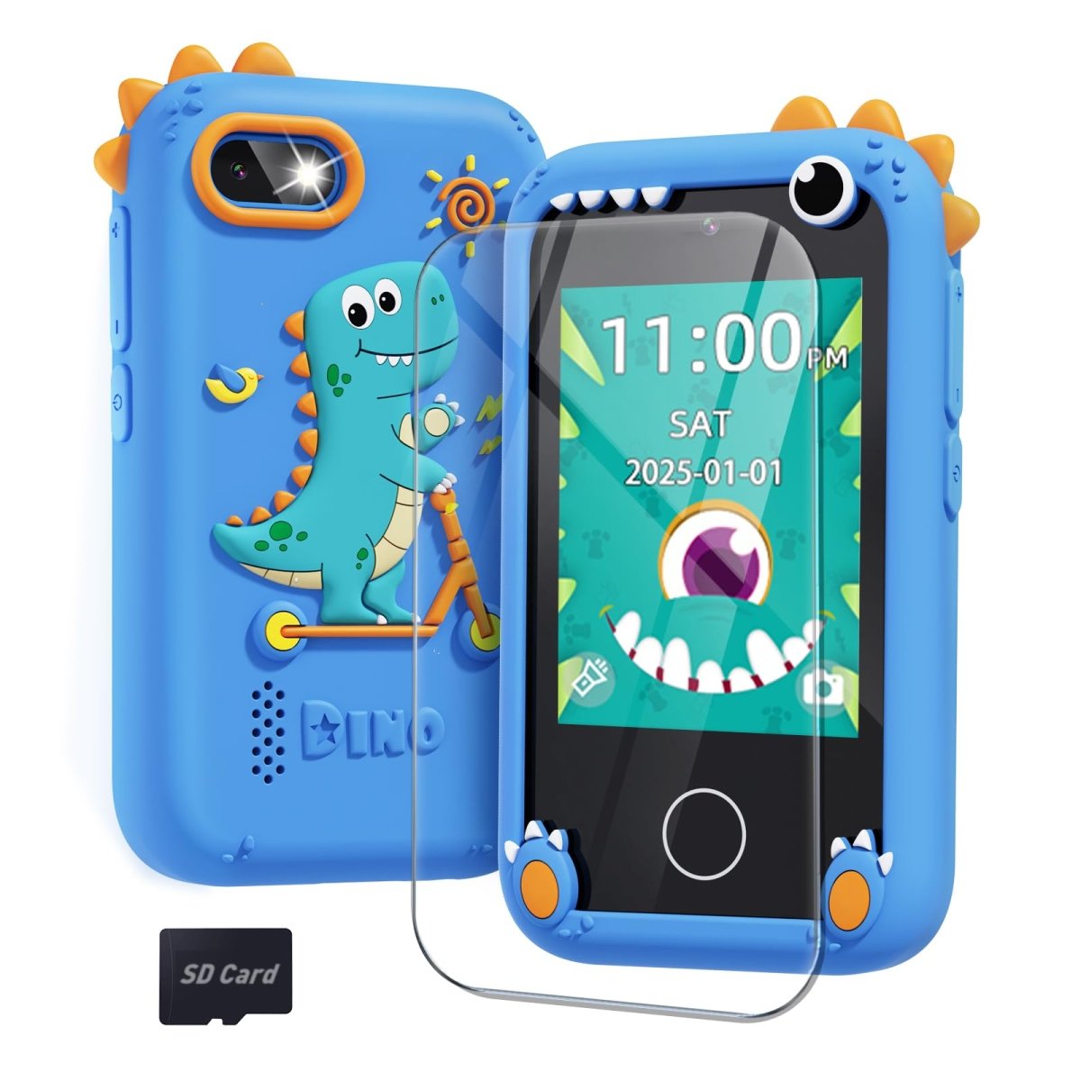 Kids Dinosaur Phone Toy, Touchscreen Smart Toy Dual Camera & Games - Babies Mall