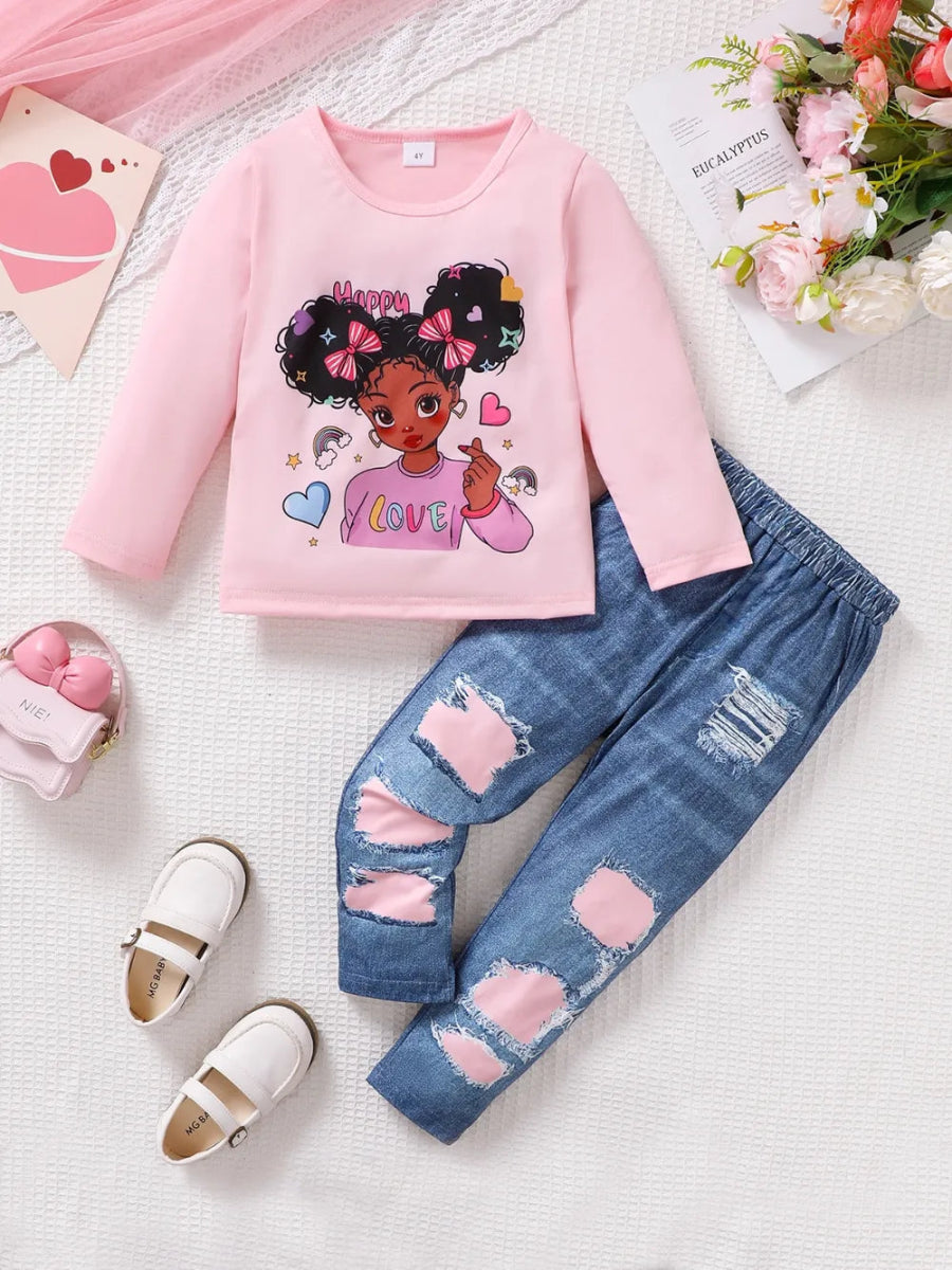 Kids Two - Piece Fringe Outfit for Everyday and Events - Babies Mall