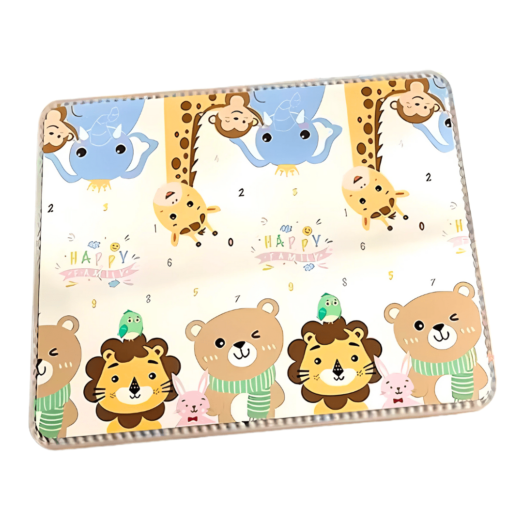 Large Foldable Baby Play Mat, Double - Sided Surface and Cushioned Foam - Babies Mall